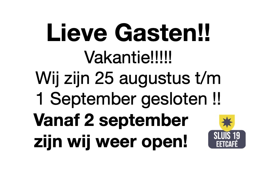 Vakantie Sluis 19 2025